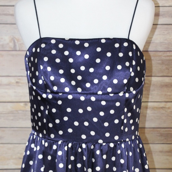 ELIZA J. NEW YORK Navy and White Polka Dot Dress - Picture 2 of 8